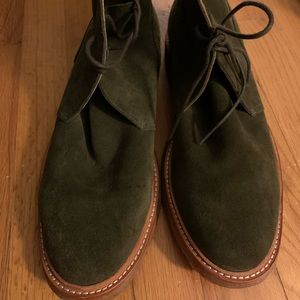 Polo Ralph Lauren Suede dress shoe. Chukka type boot. Olive green. Size 11.